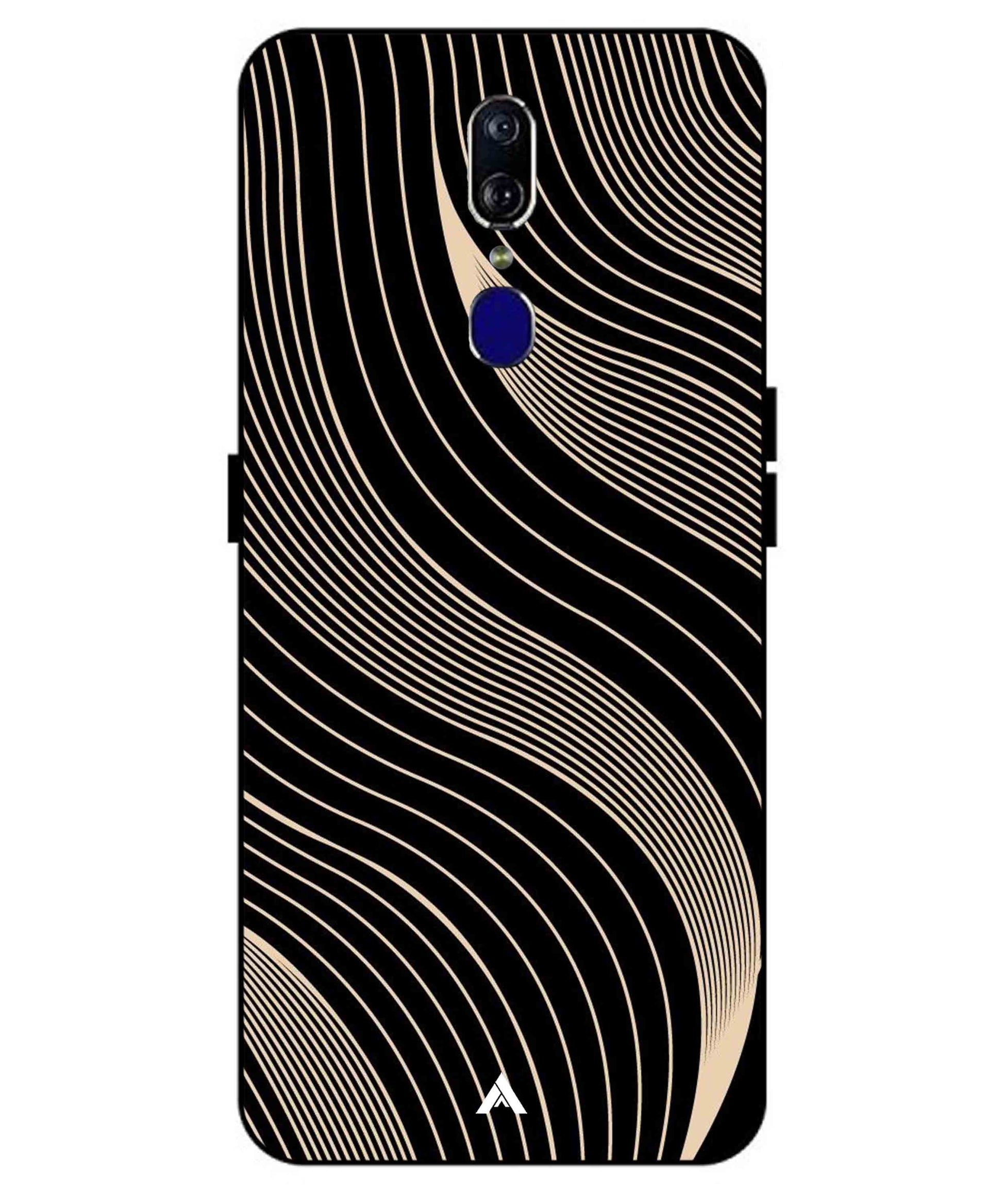 Stripe Pattern 13 Metal Back Cover Phone Case for Oppo F11