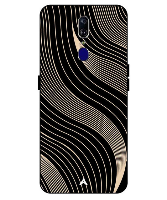Stripe Pattern 13 Metal Back Cover Phone Case for Oppo F11
