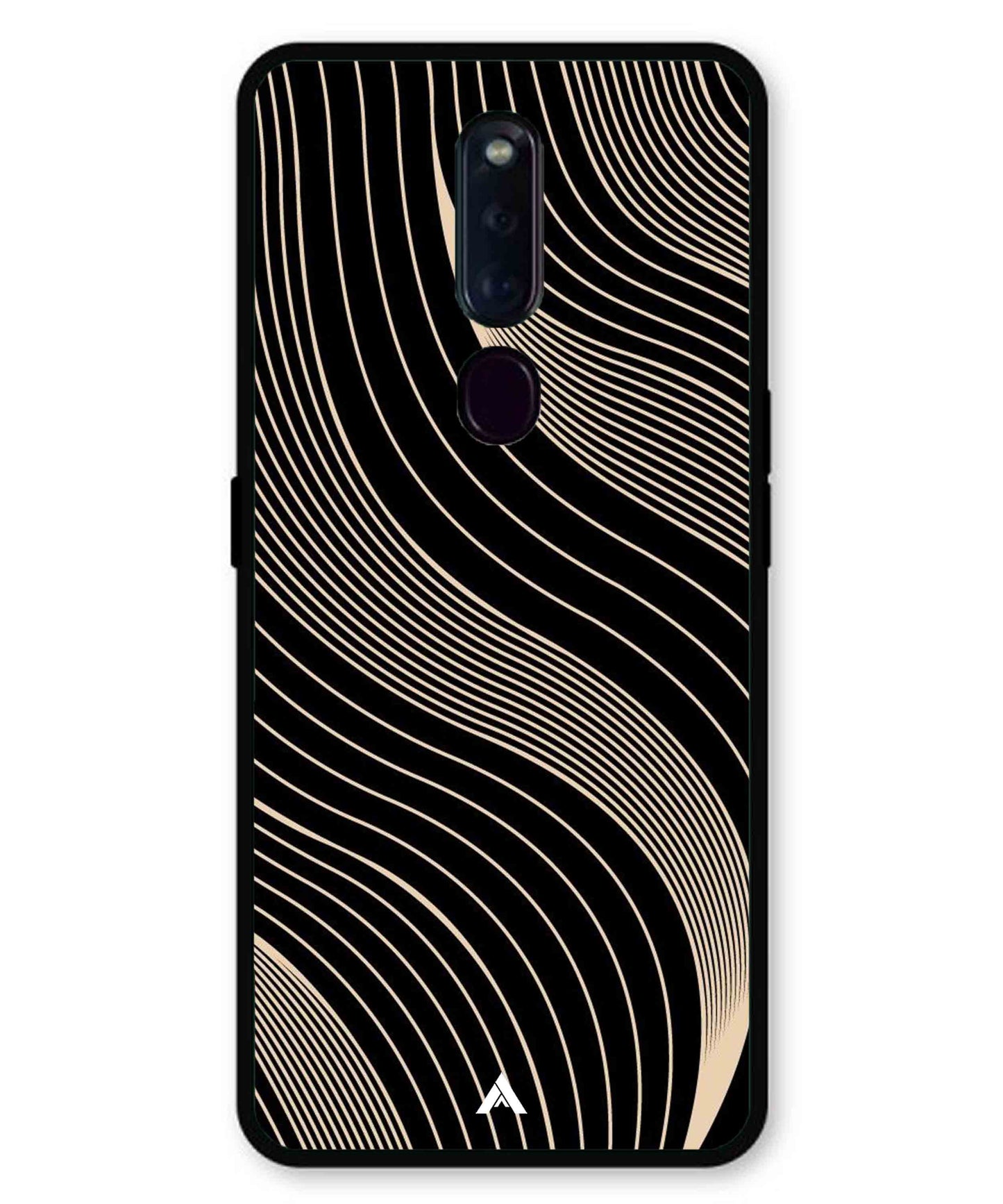 Stripe Pattern 13 Metal Back Cover Phone Case for Oppo F11 Pro
