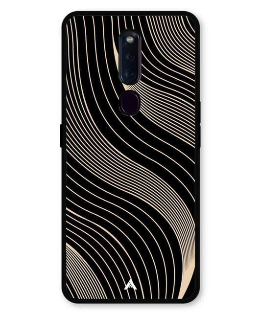 Stripe Pattern 13 Metal Back Cover Phone Case for Oppo F11 Pro