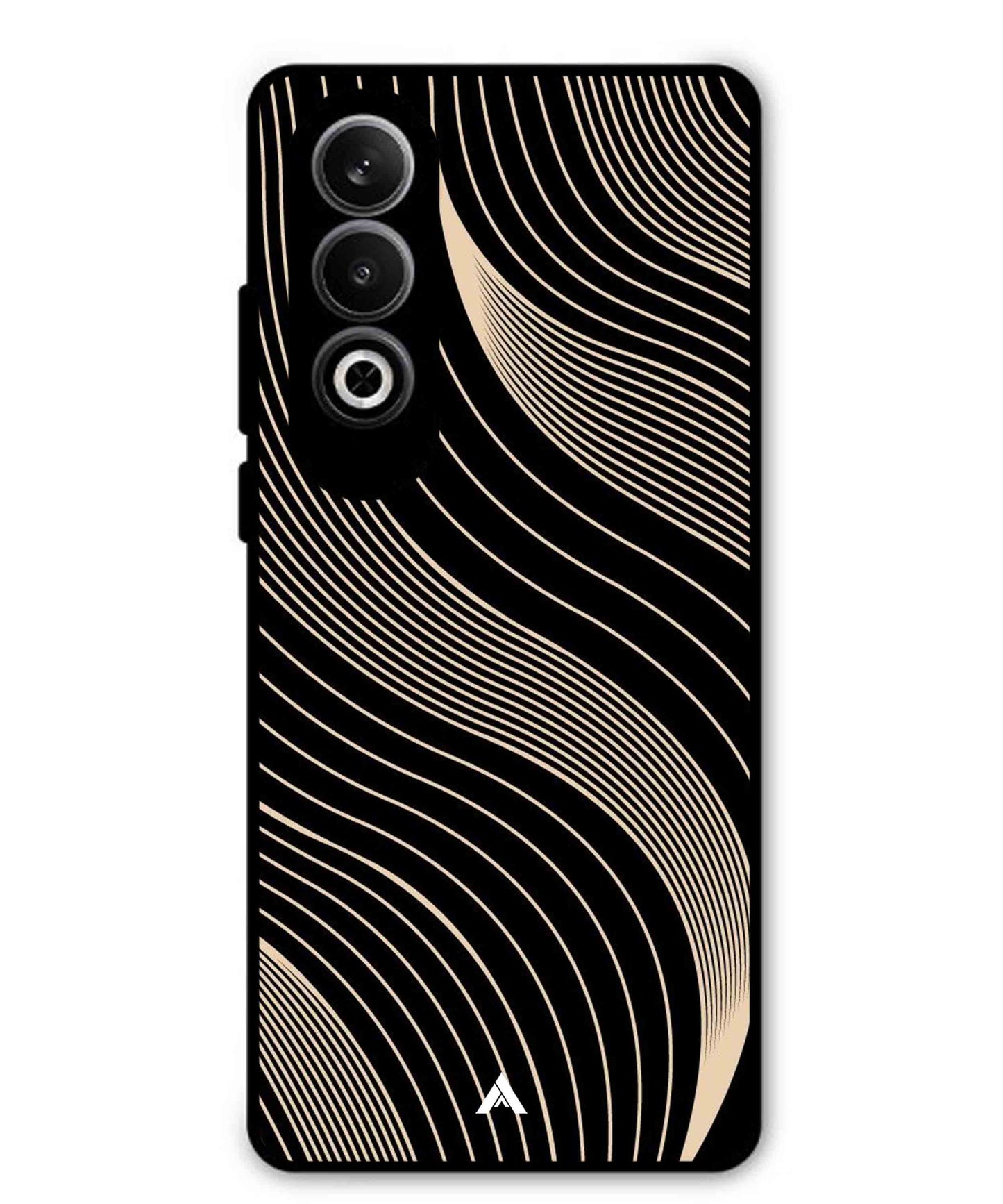 Stripe Pattern 13 Metal Back Cover Phone Case for Oppo K12