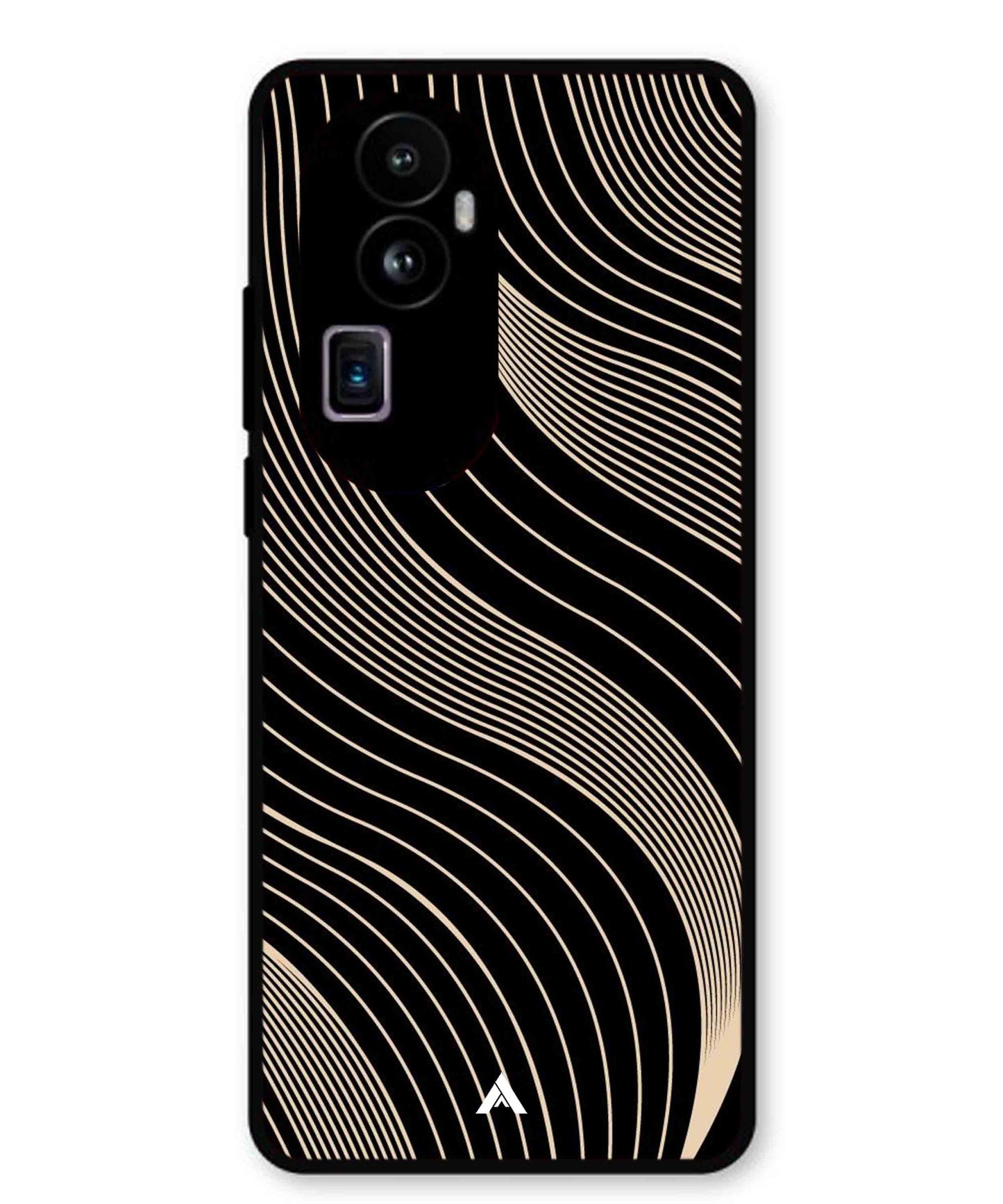 Stripe Pattern 13 Metal Back Cover Phone Case for Oppo Reno 10 Pro Plus