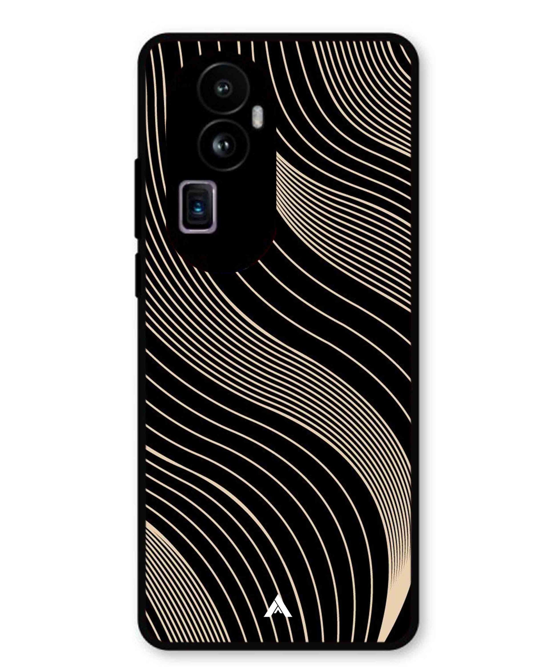 Stripe Pattern 13 Metal Back Cover Phone Case for Oppo Reno 10 Pro Plus