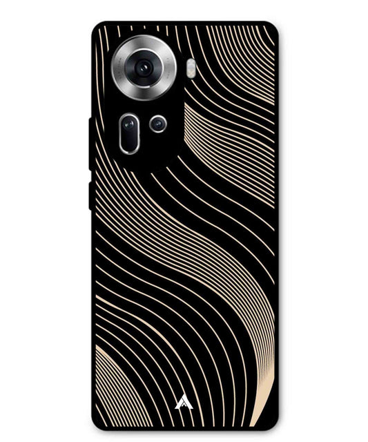 Stripe Pattern 13 Metal Back Cover Phone Case for Oppo Reno 11