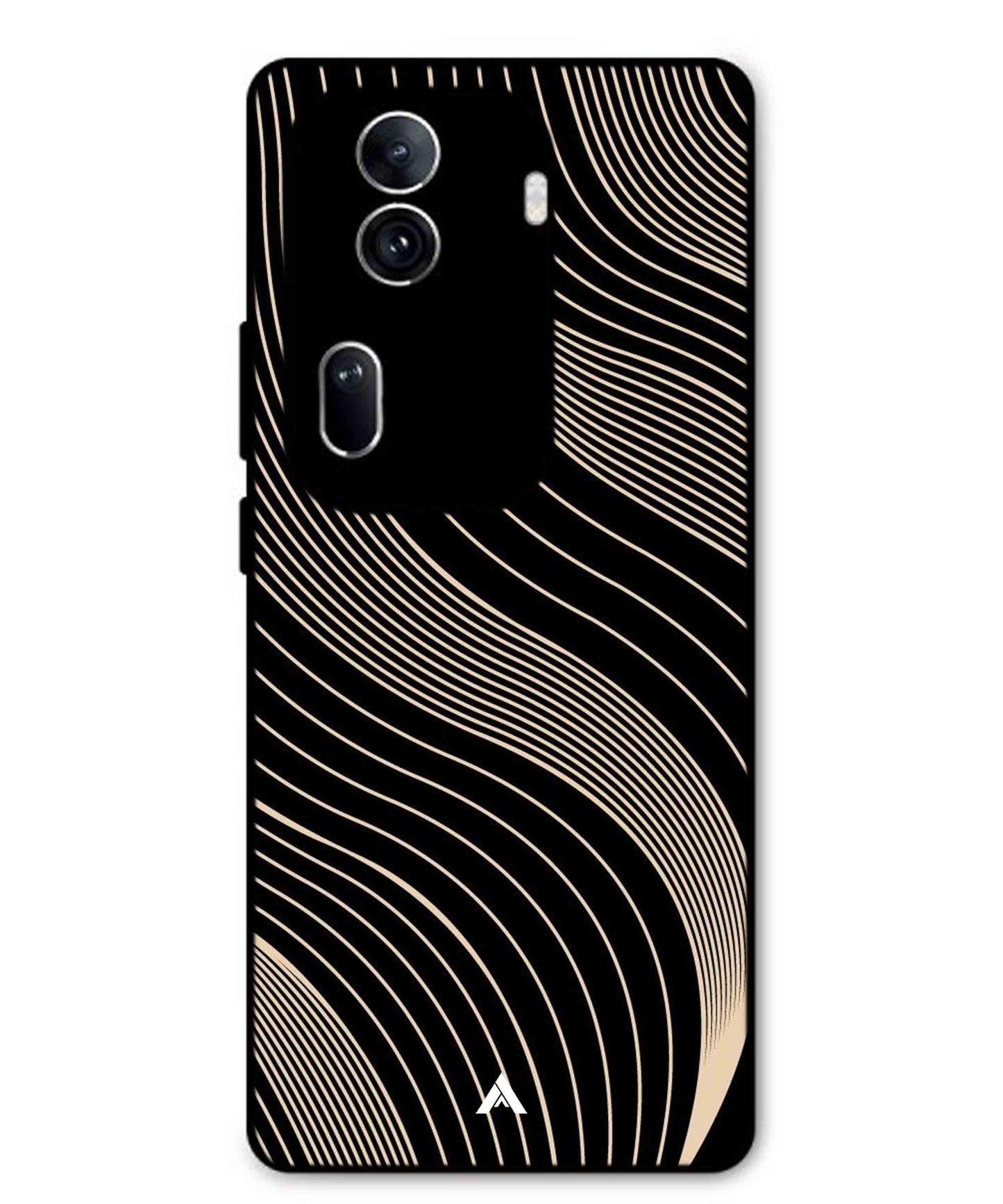Stripe Pattern 13 Metal Back Cover Phone Case for Oppo Reno 11 Pro