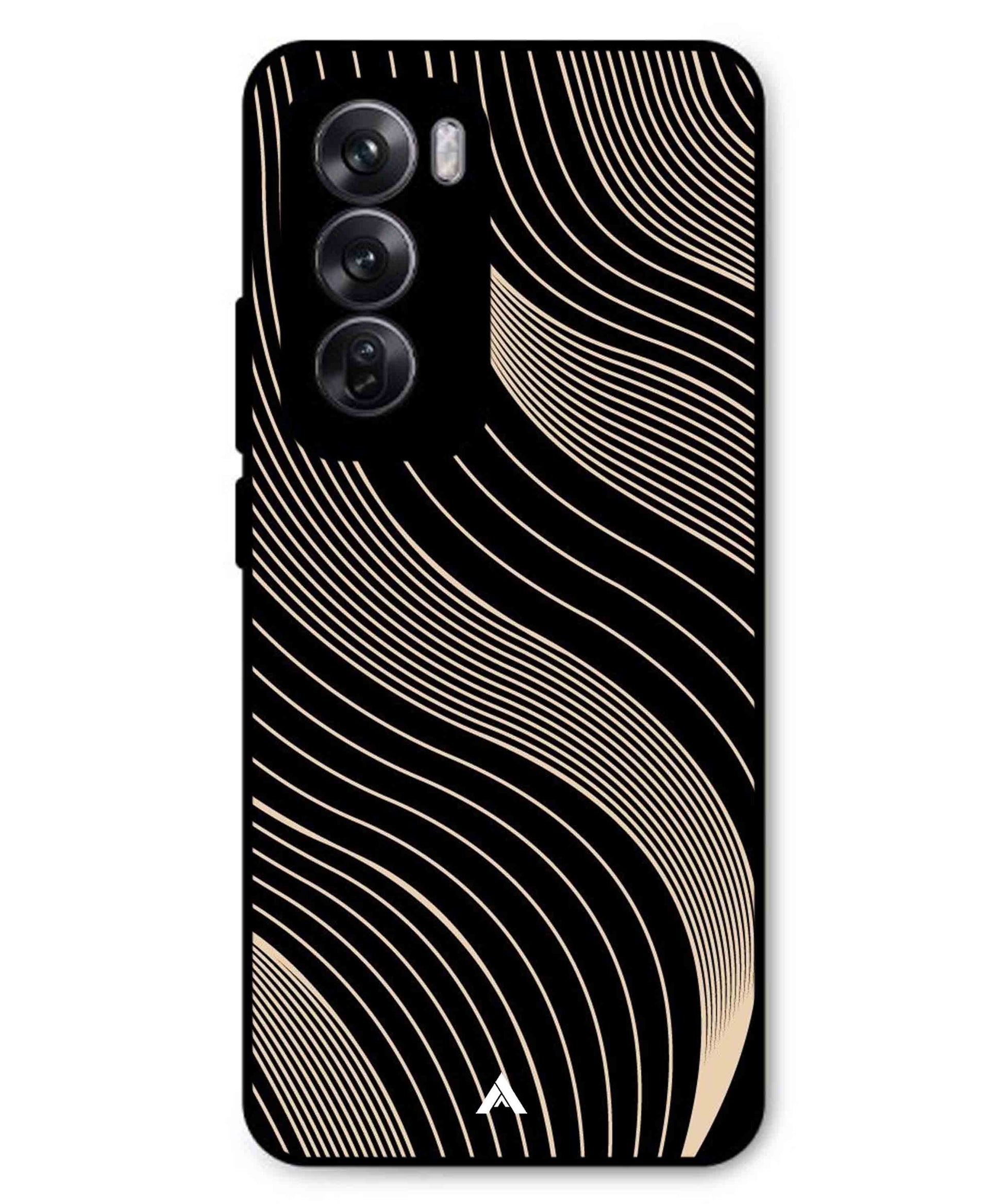Stripe Pattern 13 Metal Back Cover Phone Case for Oppo Reno 12