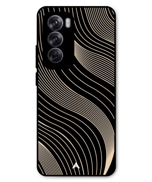Stripe Pattern 13 Metal Back Cover Phone Case for Oppo Reno 12 Pro