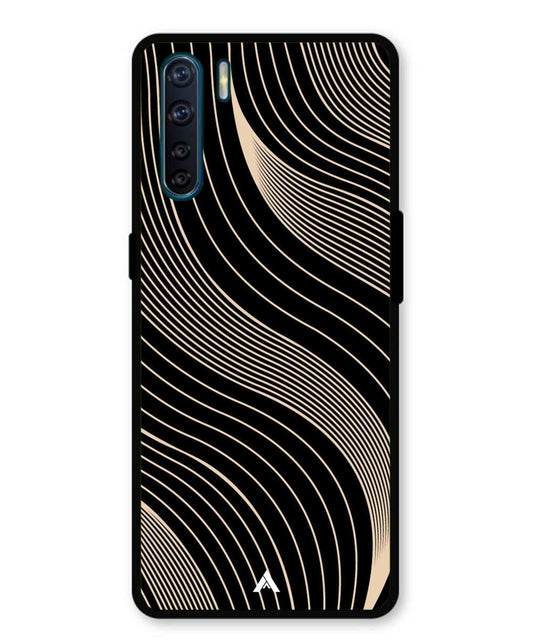 Stripe Pattern 13 Metal Back Cover Phone Case for Oppo Reno 3