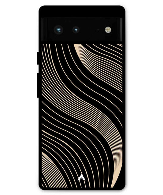 Stripe Pattern 13 Metal Back Cover Phone Case for Pixel 6A