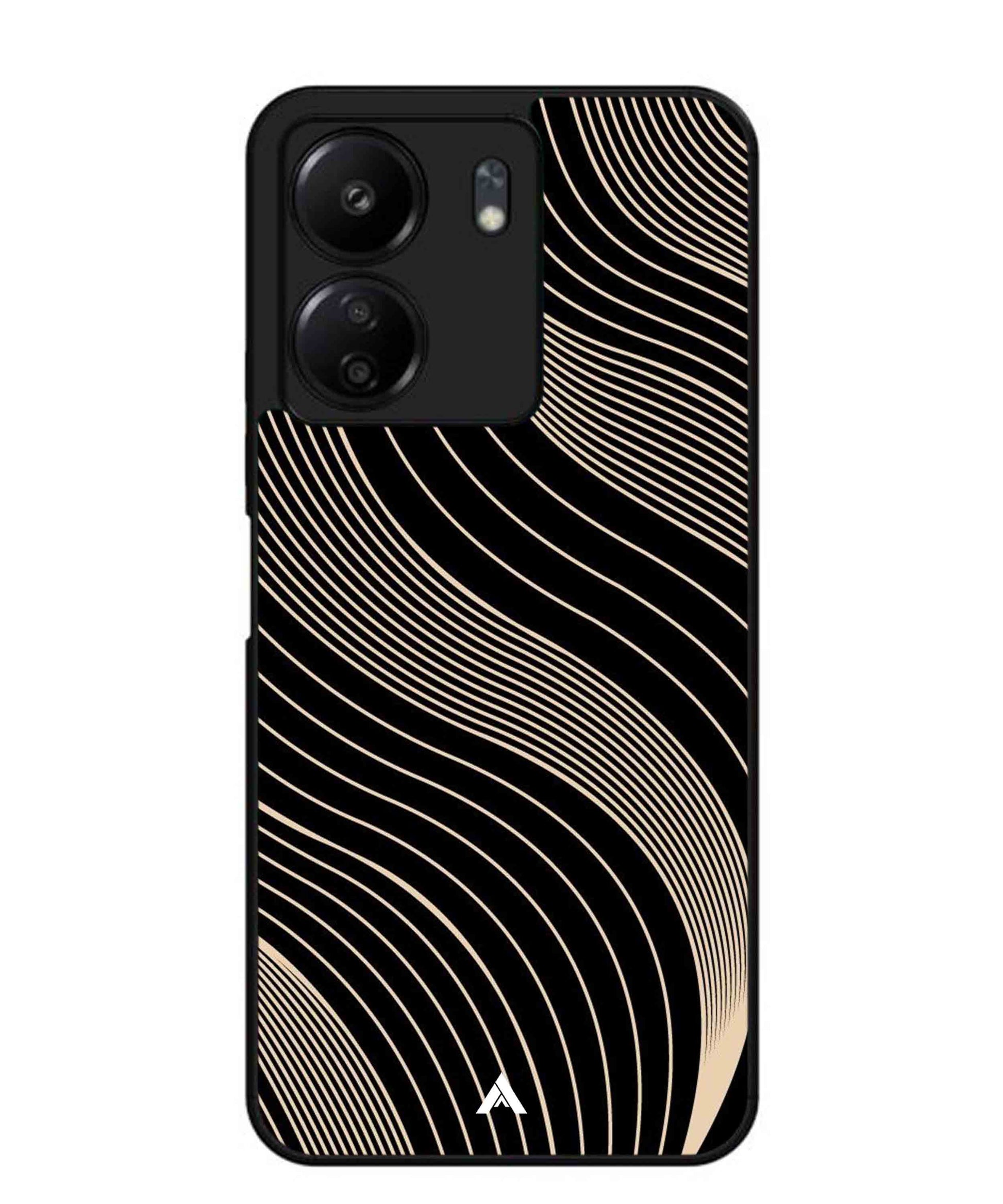 Stripe Pattern 13 Metal Back Cover Phone Case for Poco C65