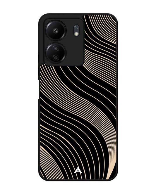 Stripe Pattern 13 Metal Back Cover Phone Case for Poco C65
