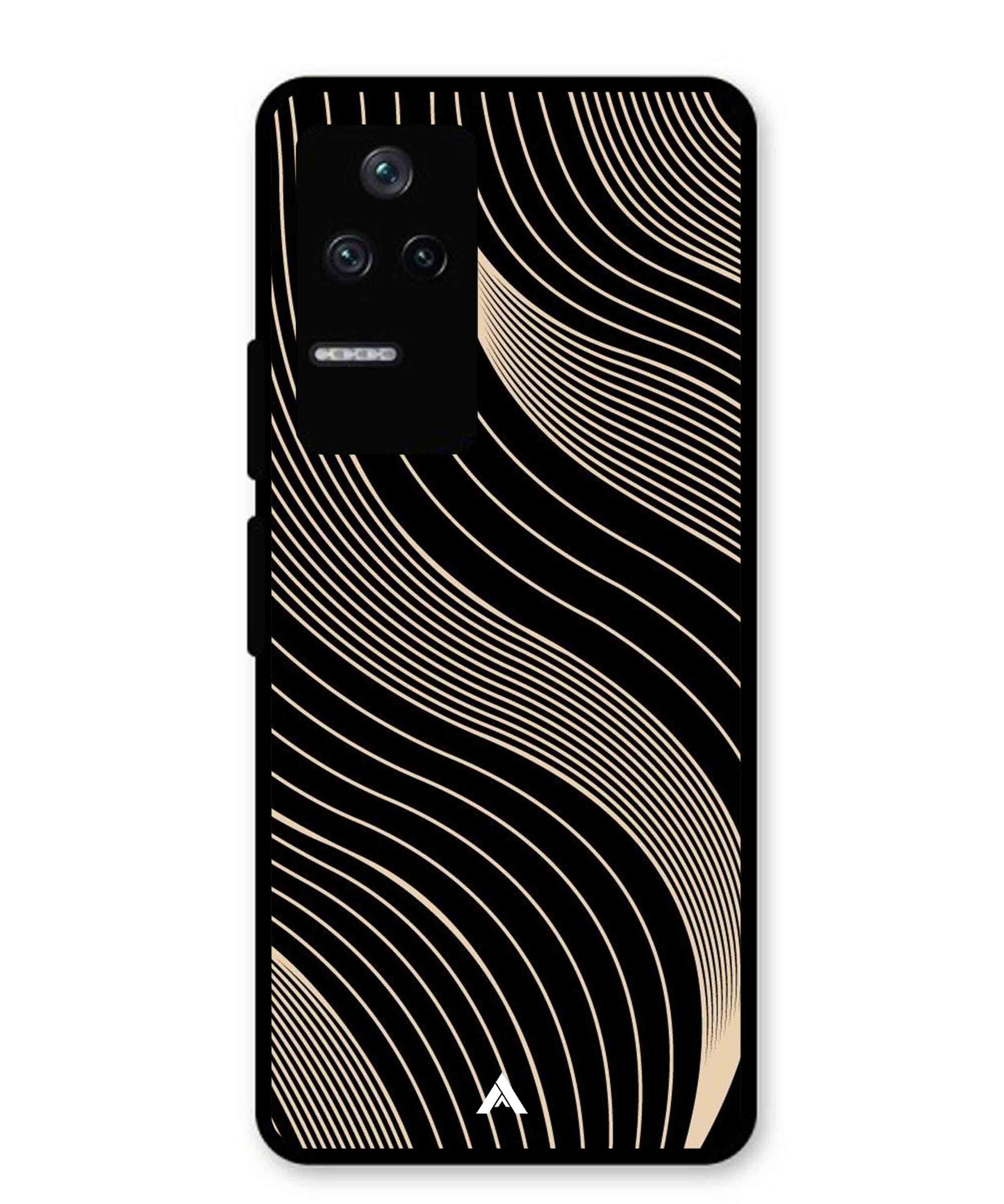 Stripe Pattern 13 Metal Back Cover Phone Case for Poco F4