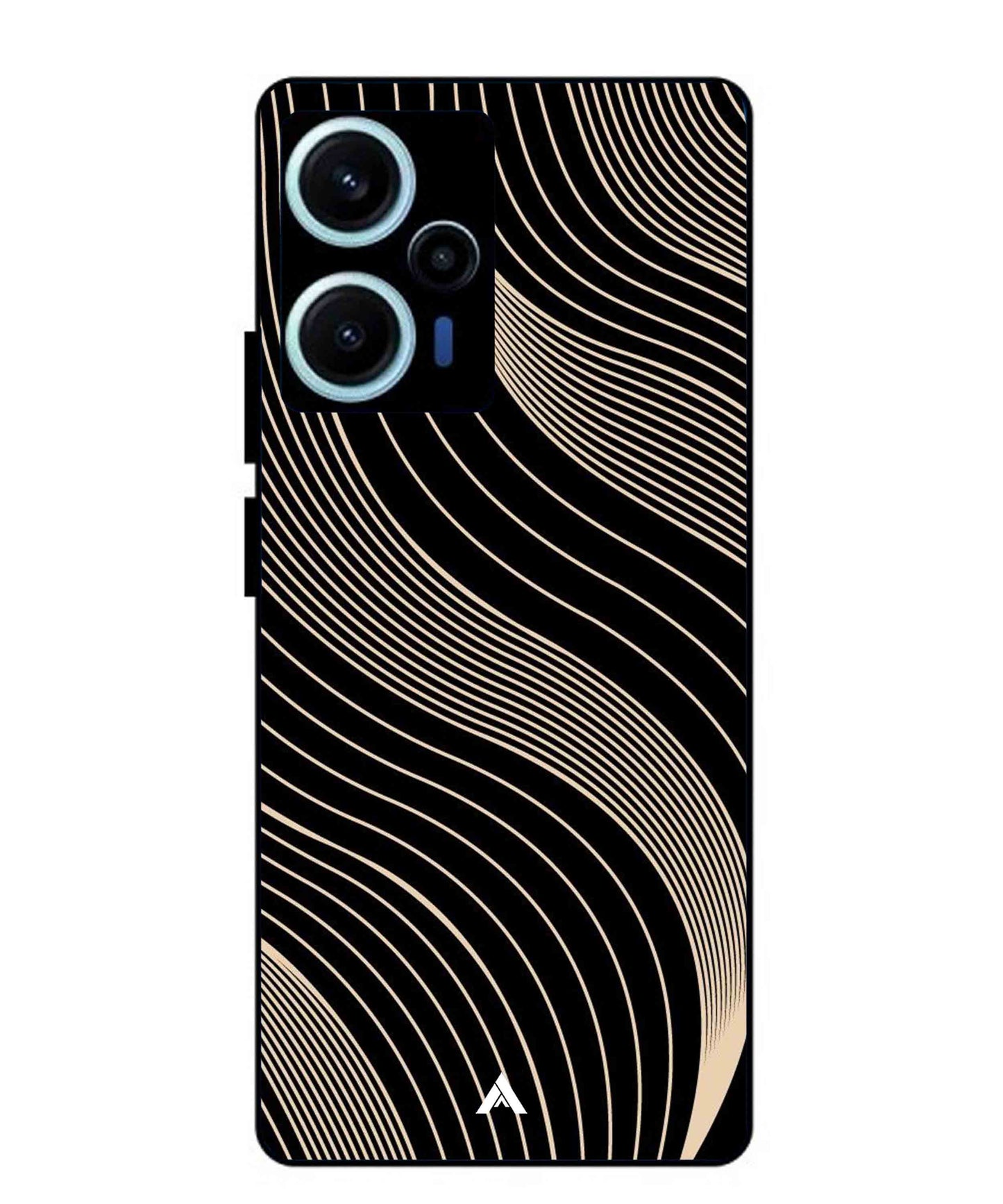 Stripe Pattern 13 Metal Back Cover Phone Case for Poco F5