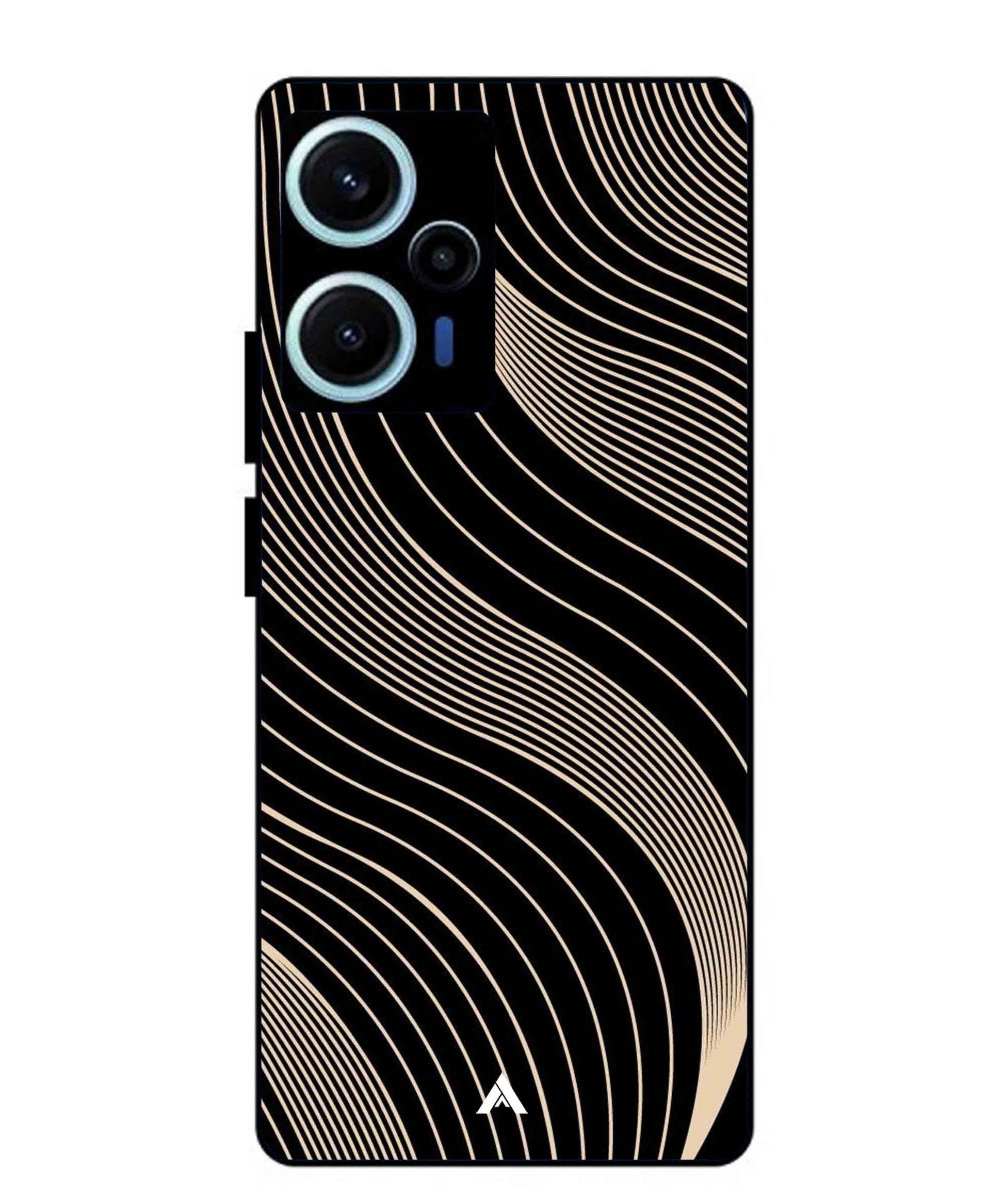 Stripe Pattern 13 Metal Back Cover Phone Case for Poco F5
