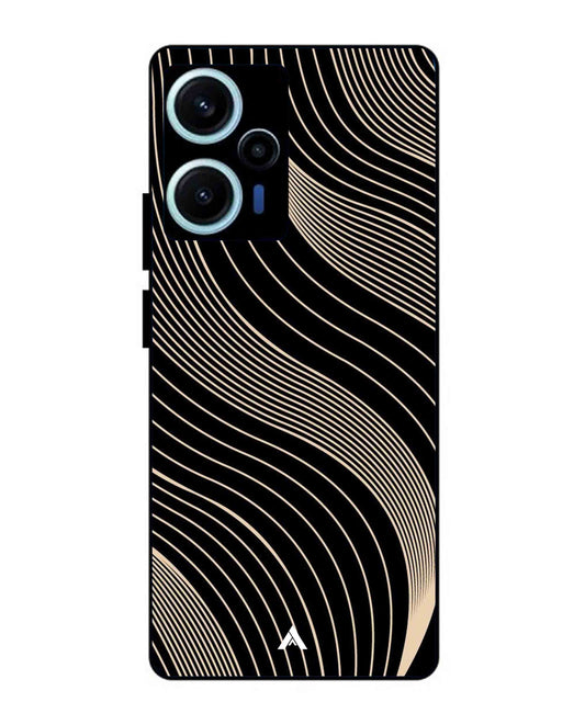 Stripe Pattern 13 Metal Back Cover Phone Case for Poco F5