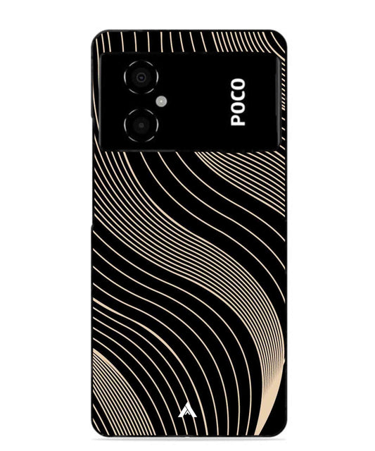 Stripe Pattern 13 Metal Back Cover Phone Case for Poco M4 5G