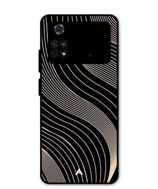 Stripe Pattern 13 Metal Back Cover Phone Case for Poco M4 Pro 4G