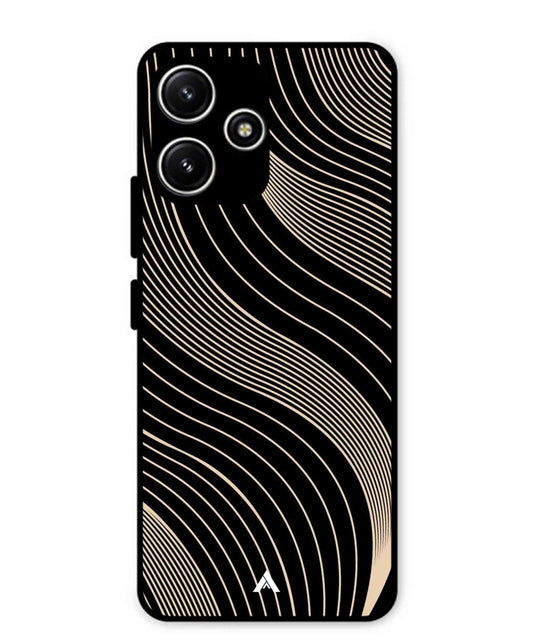 Stripe Pattern 13 Metal Back Cover Phone Case for Poco M6 Pro