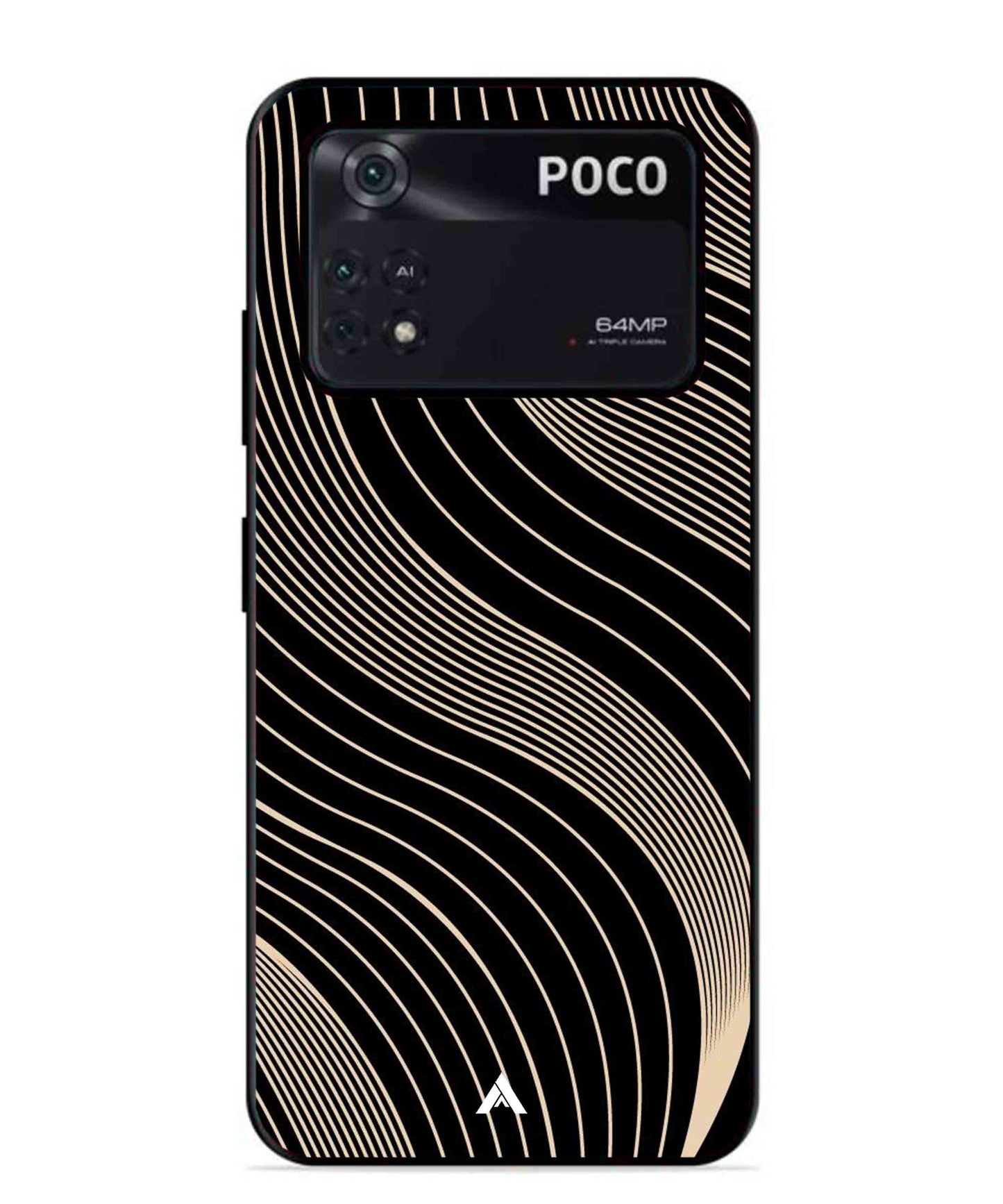 Stripe Pattern 13 Metal Back Cover Phone Case for Poco X4 Pro
