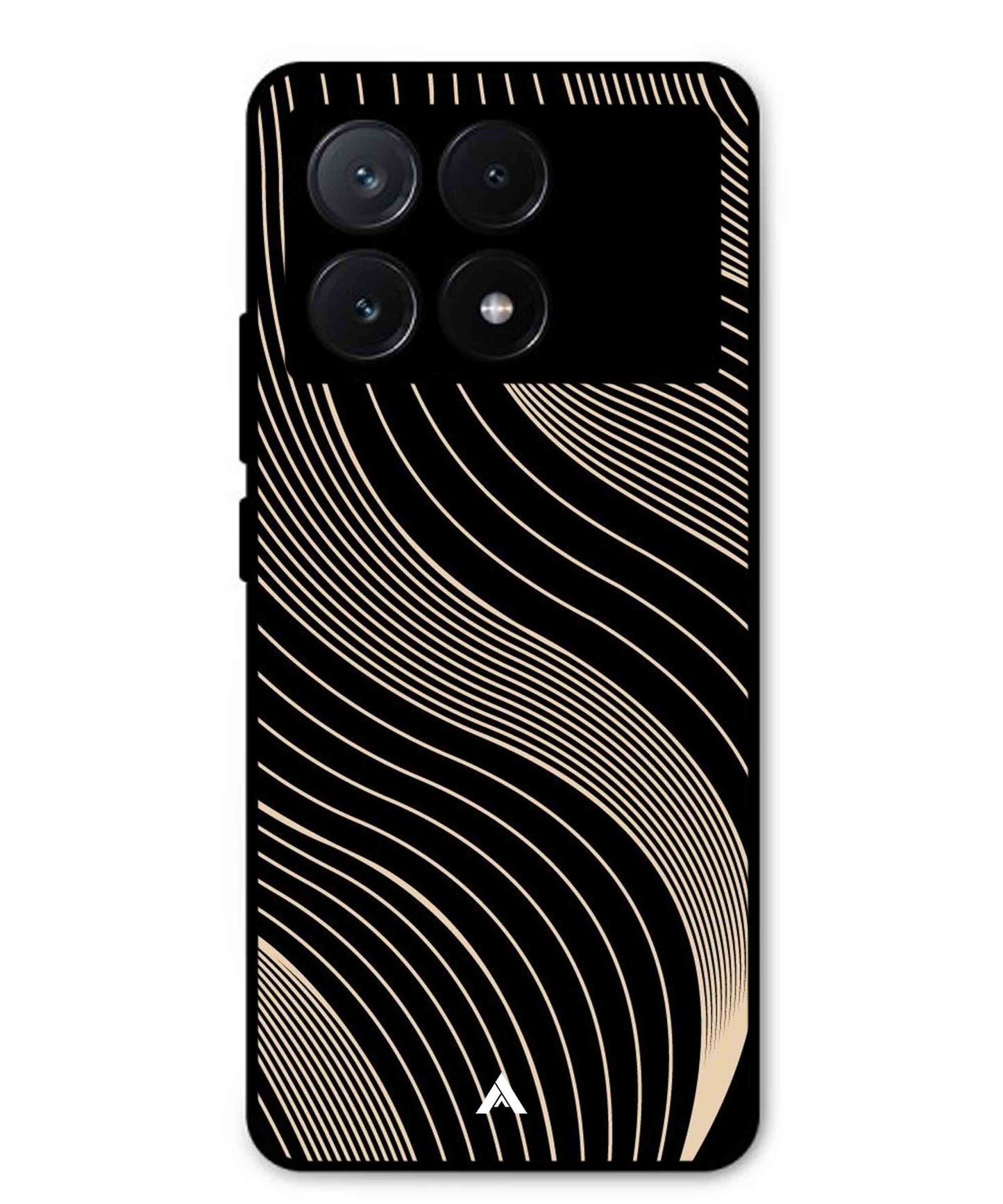 Stripe Pattern 13 Metal Back Cover Phone Case for Poco X6 Pro