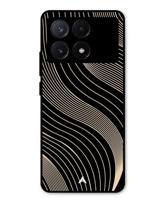 Stripe Pattern 13 Metal Back Cover Phone Case for Poco X6 Pro