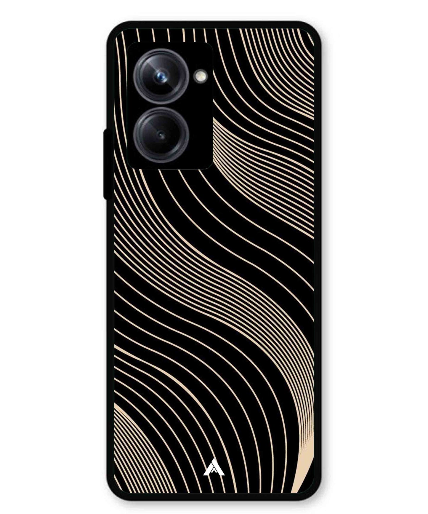 Stripe Pattern 13 Metal Back Cover Phone Case for Realme 10 Pro