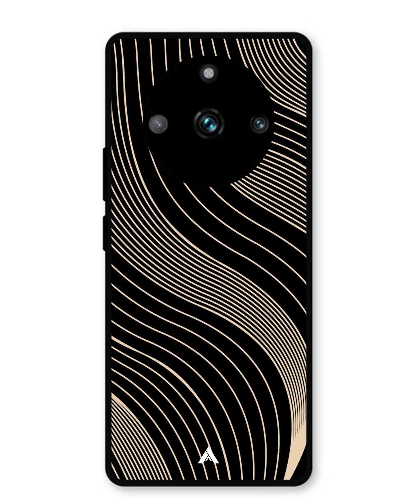 Stripe Pattern 13 Metal Back Cover Phone Case for Realme 11 Pro Plus