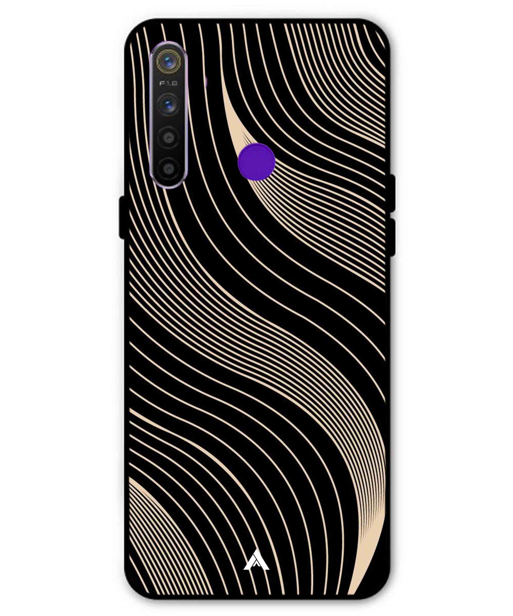 Stripe Pattern 13 Metal Back Cover Phone Case for Realme 5i