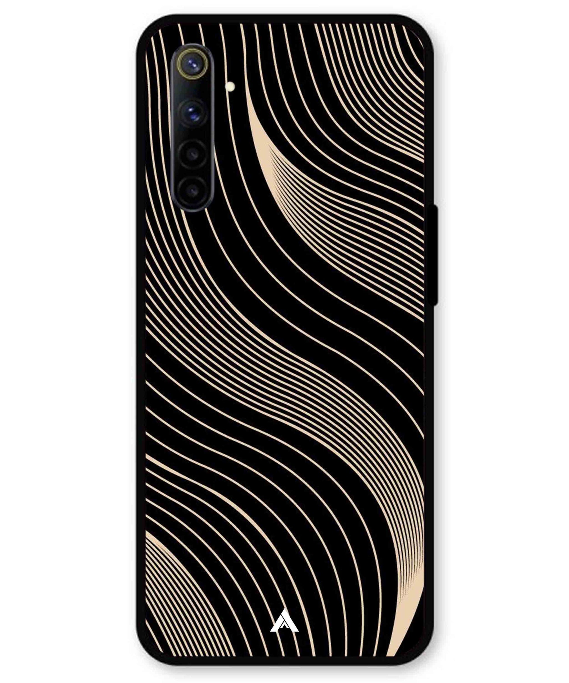 Stripe Pattern 13 Metal Back Cover Phone Case for Realme 6i