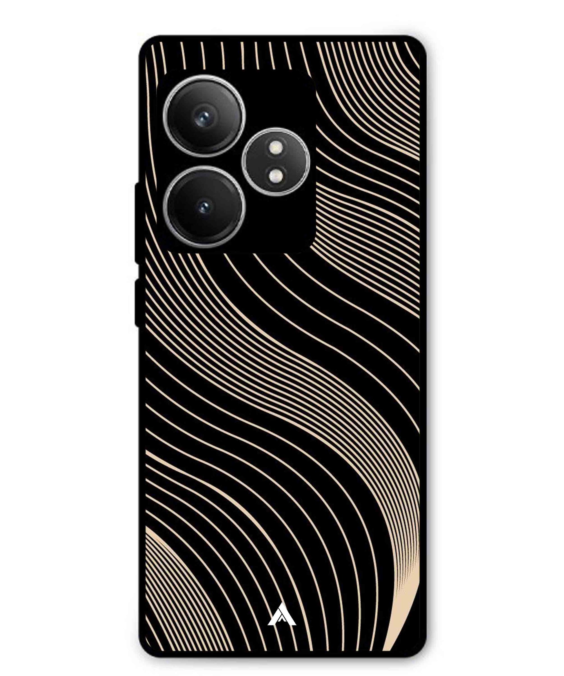 Stripe Pattern 13 Metal Back Cover Phone Case for Realme GT 6T
