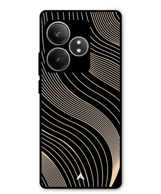 Stripe Pattern 13 Metal Back Cover Phone Case for Realme GT 6T