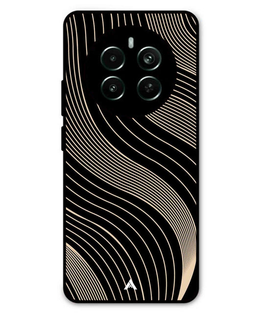 Stripe Pattern 13 Metal Back Cover Phone Case for Realme P1 Pro