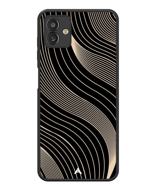 Stripe Pattern 13 Metal Back Cover Phone Case for Samsugn Galaxy M13 5G