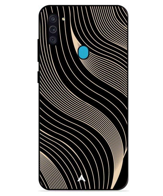 Stripe Pattern 13 Metal Back Cover Phone Case for Samsung Galaxy A11