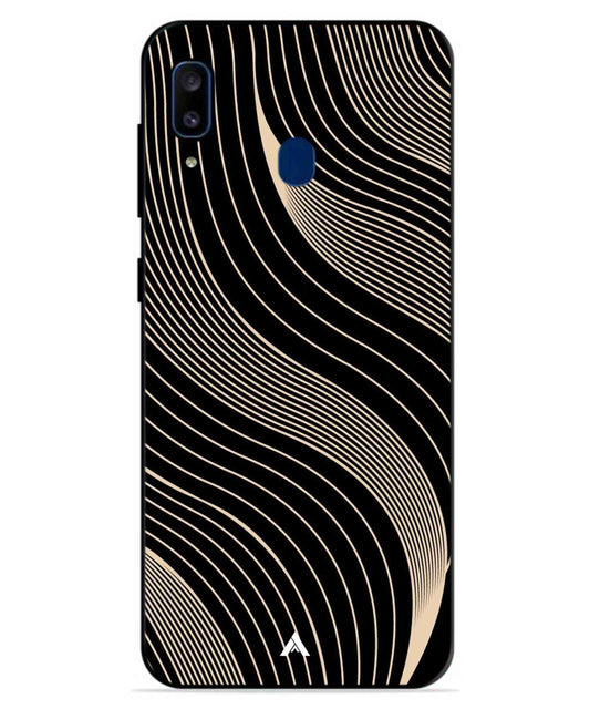 Stripe Pattern 13 Metal Back Cover Phone Case for Samsung Galaxy A20