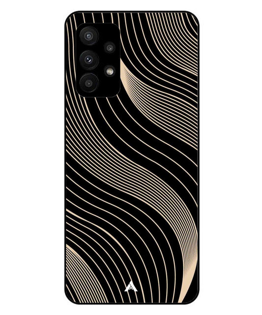 Stripe Pattern 13 Metal Back Cover Phone Case for Samsung Galaxy A23 5G