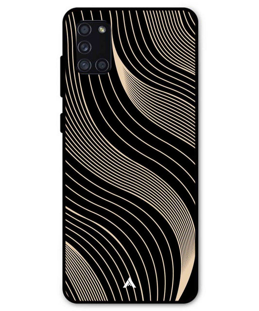 Stripe Pattern 13 Metal Back Cover Phone Case for Samsung Galaxy A31