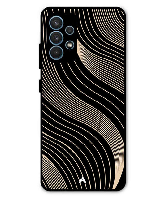 Stripe Pattern 13 Metal Back Cover Phone Case for Samsung Galaxy A32 4G