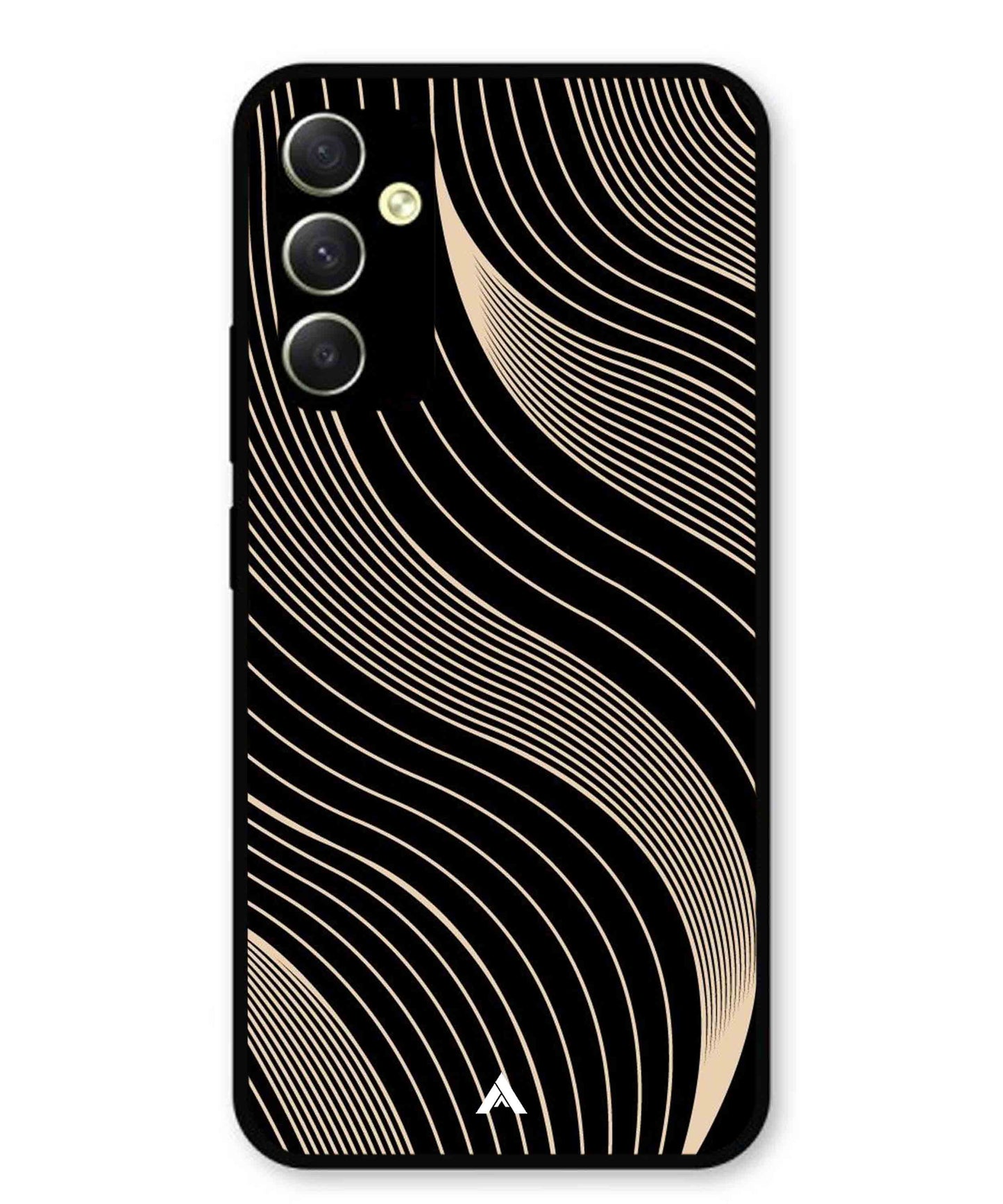 Stripe Pattern 13 Metal Back Cover Phone Case for Samsung Galaxy A34 5G