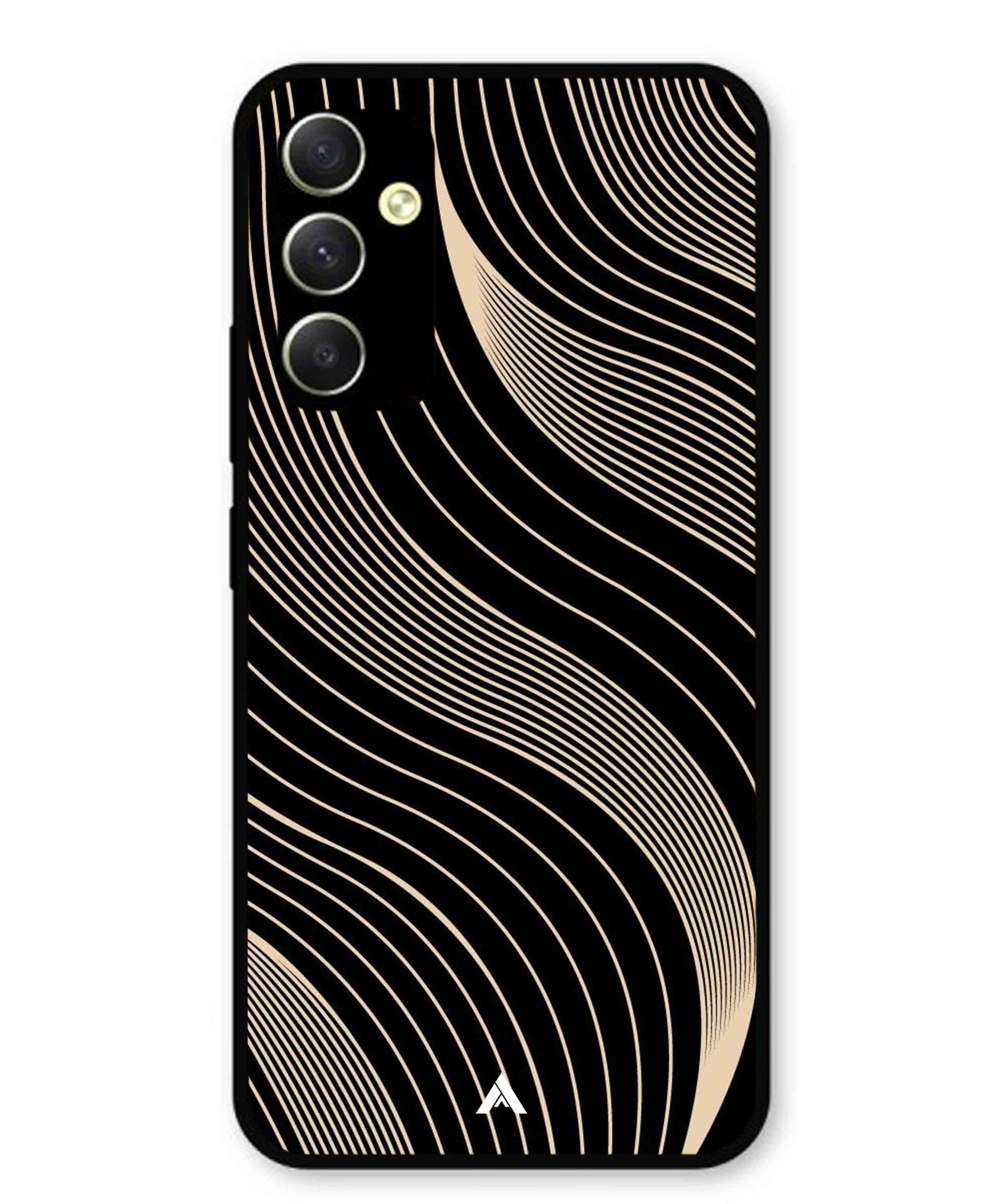 Stripe Pattern 13 Metal Back Cover Phone Case for Samsung Galaxy A34 5G