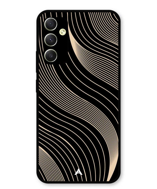 Stripe Pattern 13 Metal Back Cover Phone Case for Samsung Galaxy A34 5G