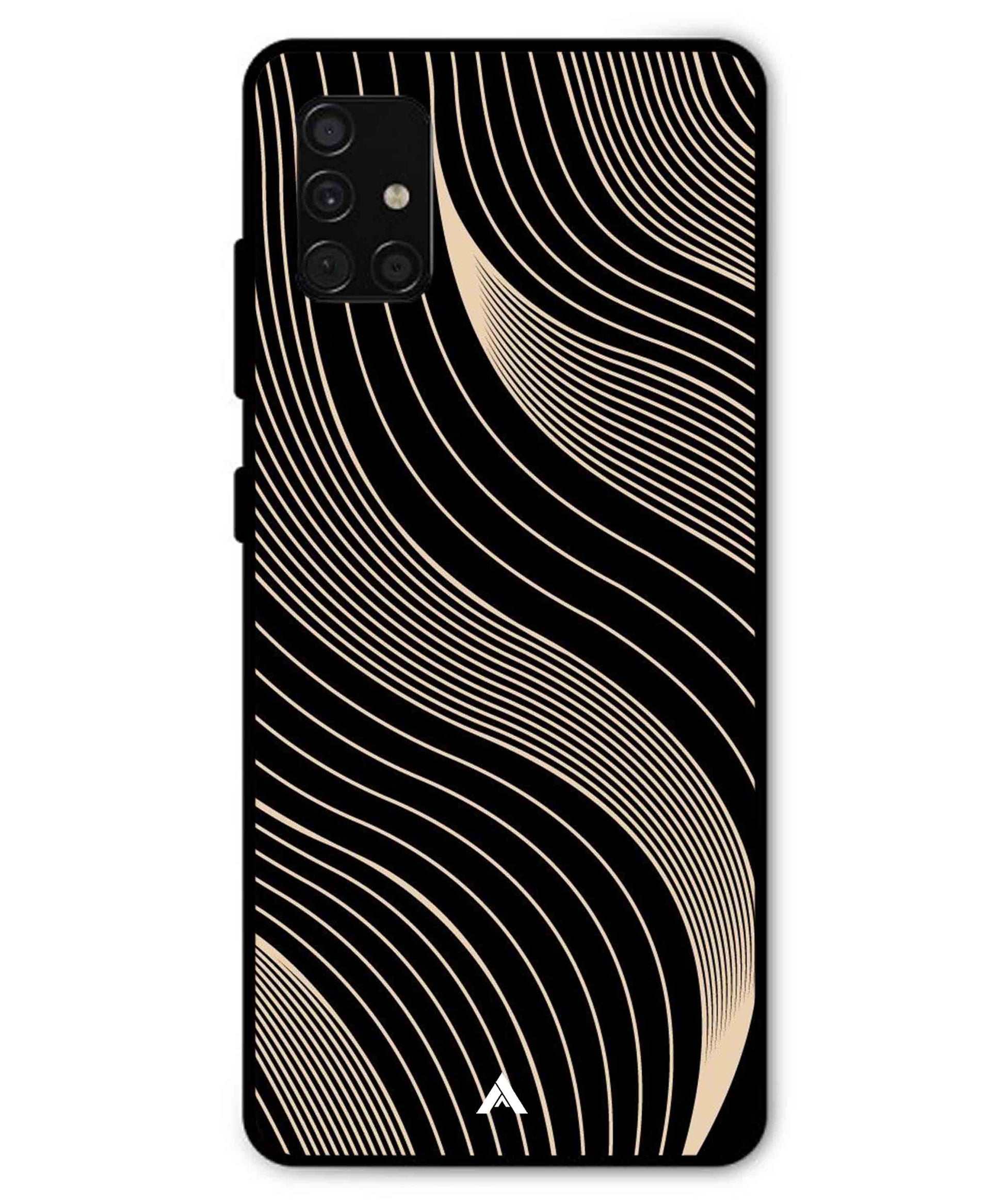 Stripe Pattern 13 Metal Back Cover Phone Case for Samsung Galaxy A51