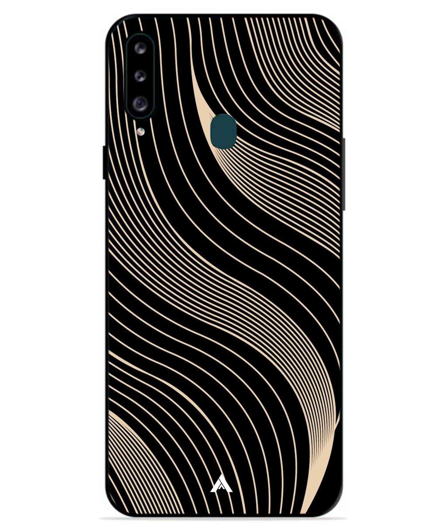 Stripe Pattern 13 Metal Back Cover Phone Case for Samsung Galaxy A70