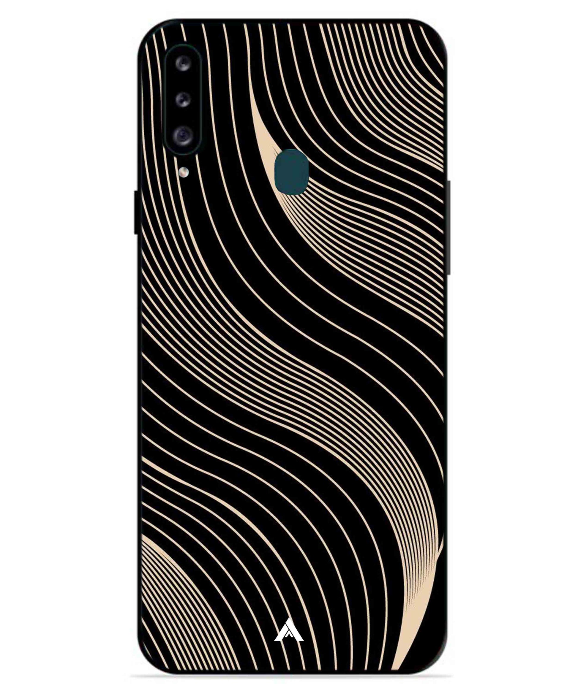 Stripe Pattern 13 Metal Back Cover Phone Case for Samsung Galaxy A70s