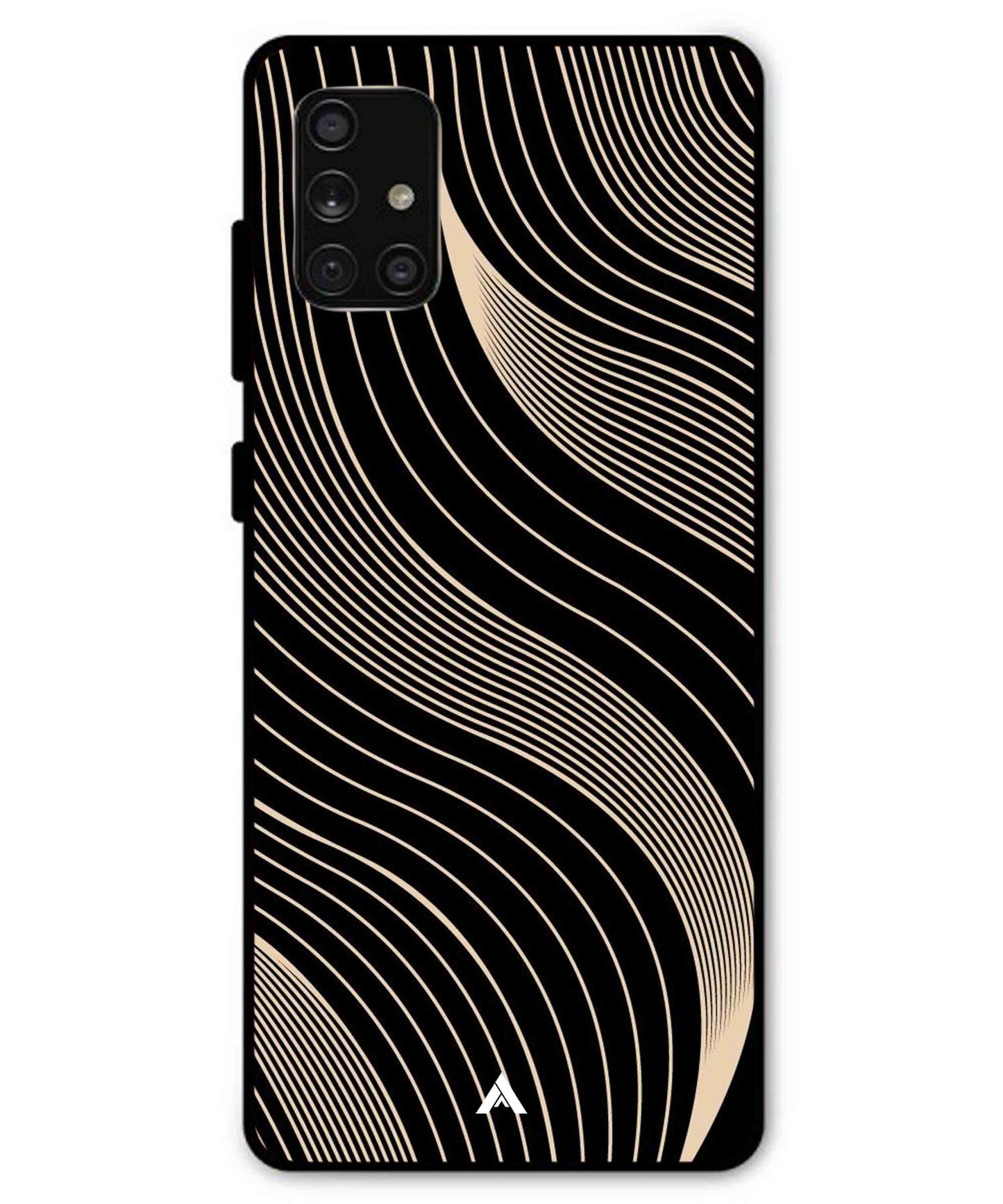 Stripe Pattern 13 Metal Back Cover Phone Case for Samsung Galaxy A71