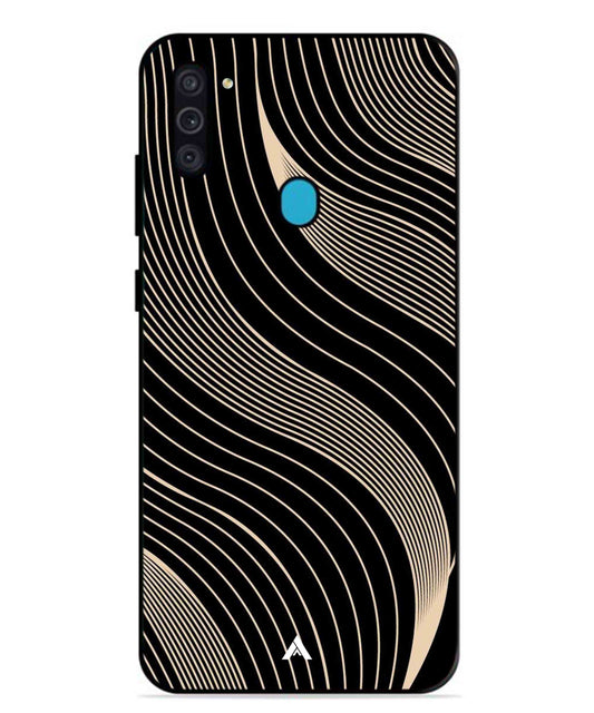 Stripe Pattern 13 Metal Back Cover Phone Case for Samsung Galaxy F11