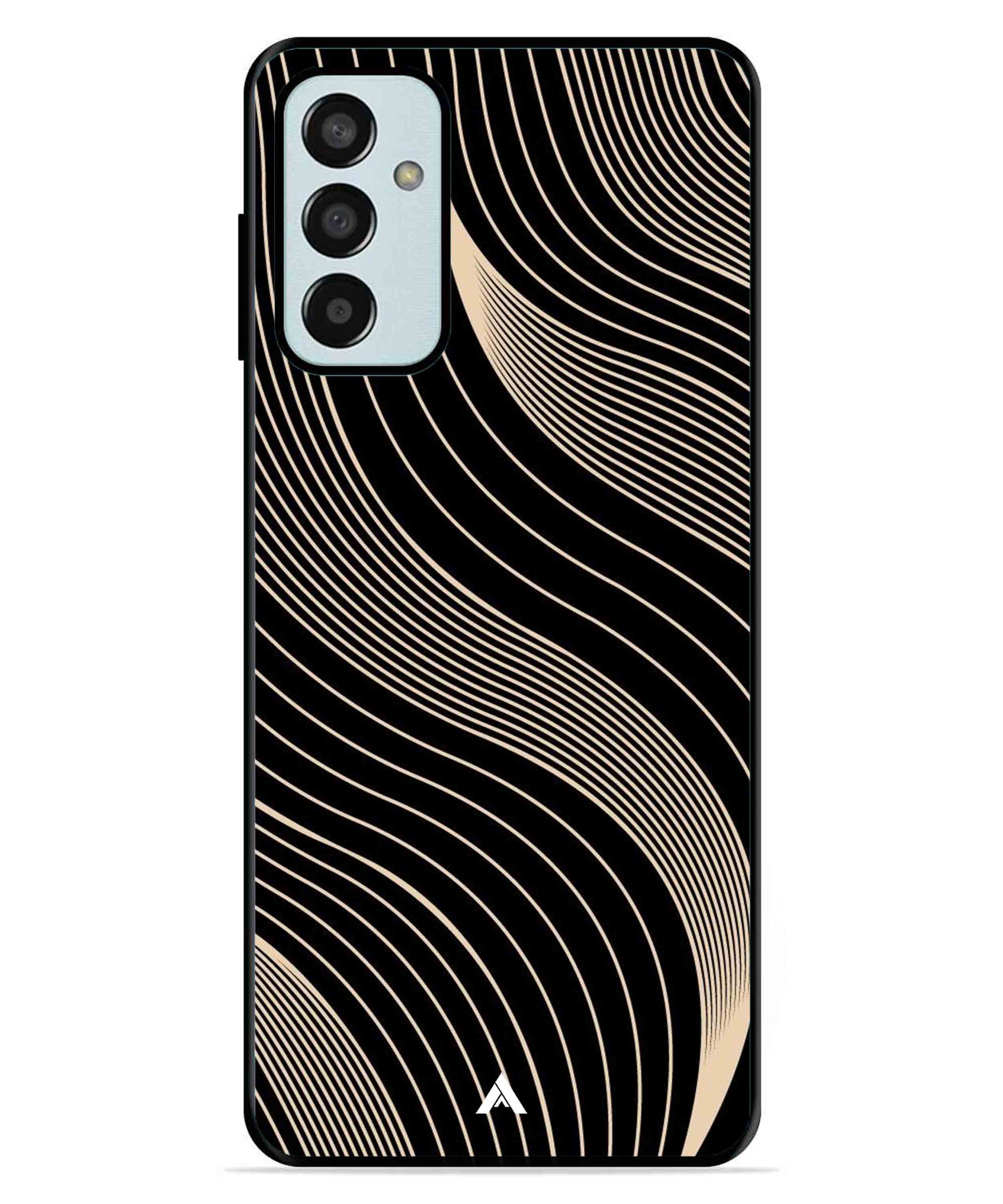 Stripe Pattern 13 Metal Back Cover Phone Case for Samsung Galaxy F13 4G