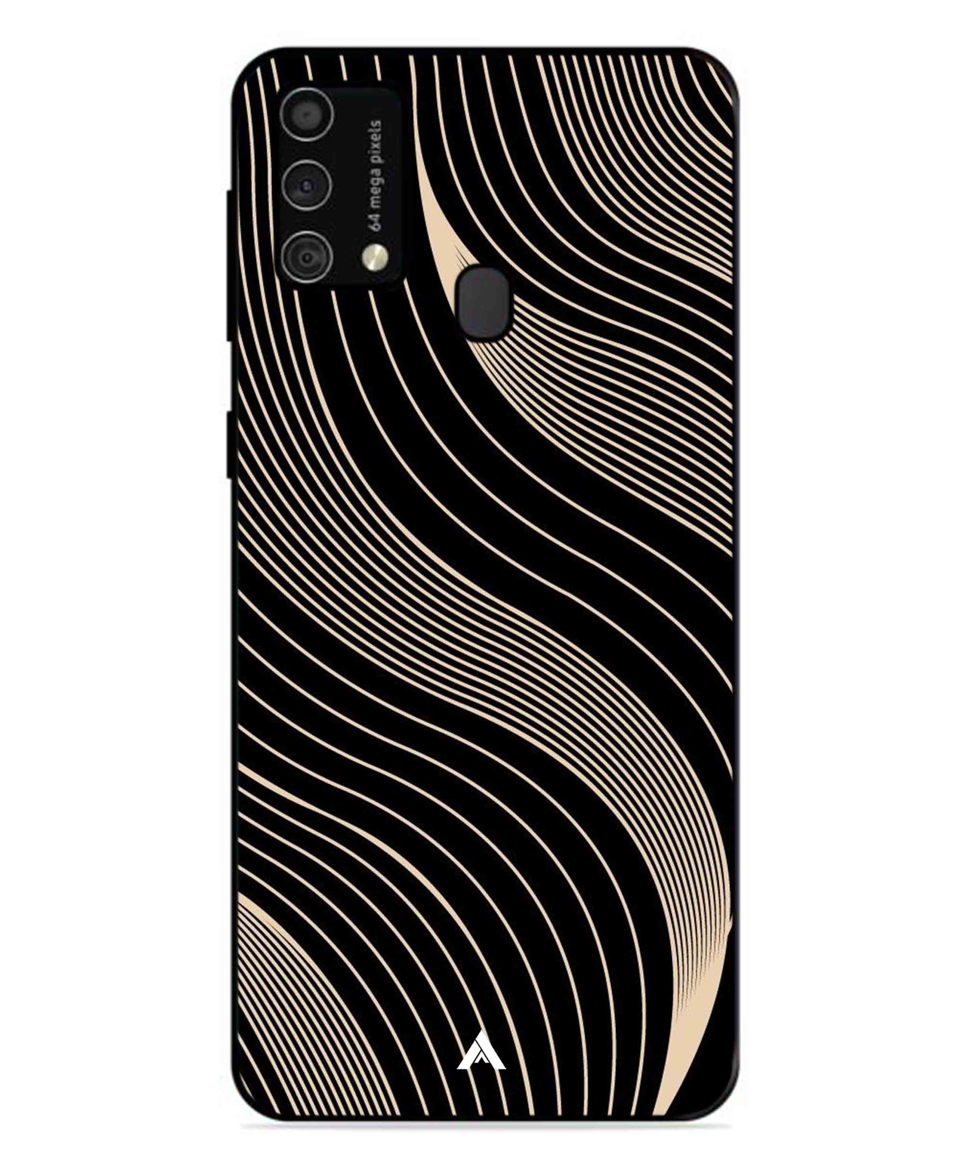 Stripe Pattern 13 Metal Back Cover Phone Case for Samsung Galaxy F41