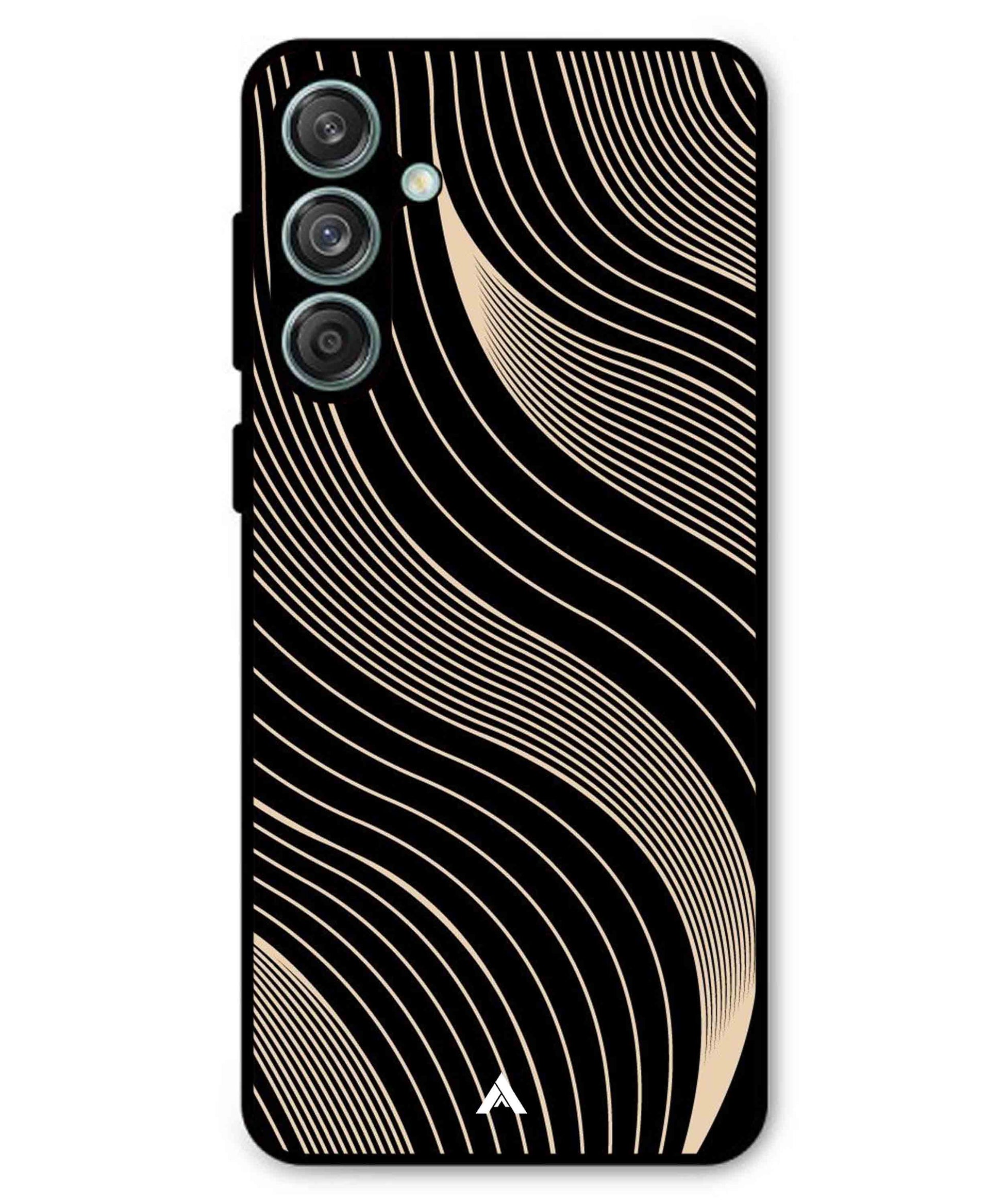 Stripe Pattern 13 Metal Back Cover Phone Case for Samsung Galaxy F55