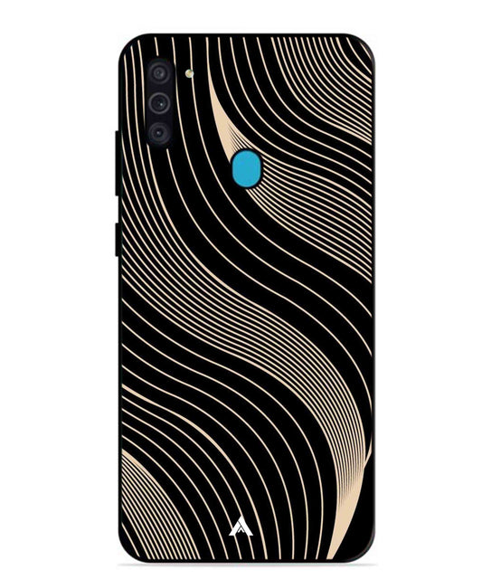 Stripe Pattern 13 Metal Back Cover Phone Case for Samsung Galaxy M11